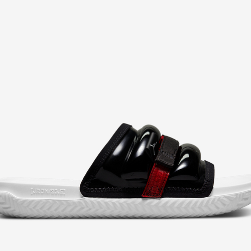 Black and best sale red jordan slides