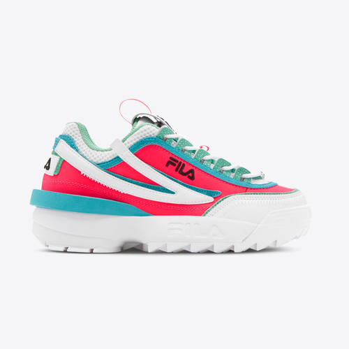 Fila DISRUPTOR II EXP WHITE DIVA PINK SCUBA BLUE VegNonVeg