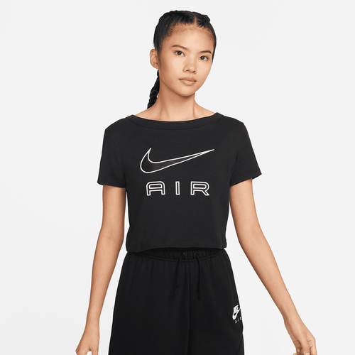 Nike crop top store black and white