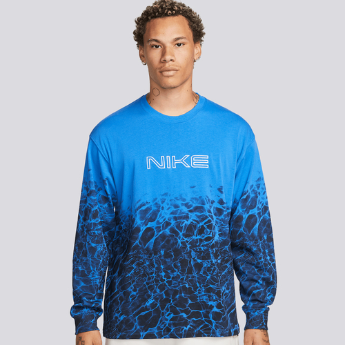 Nike - U NK NRG KUKINI LS TEE 'SIGNAL BLUE/BLACK/WHITE' - VegNonVeg