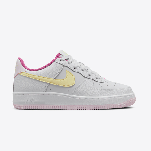 Nike AIR FORCE 1 GS FOOTBALL GREY CITRON TINT COSMIC FUCHSIA VegNonVeg