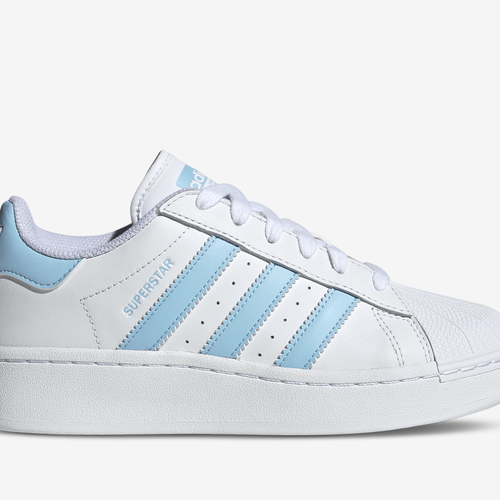 Baby blue adidas top superstar