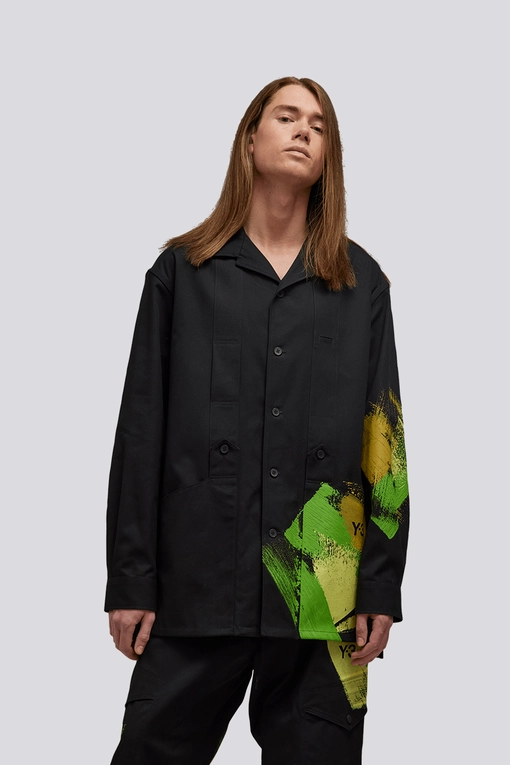 Y-3 (ワイスリー) バックプリント 長袖 シャツ GFX SHIRT Y3JE9274（Y 
