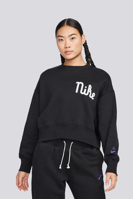  Nike Women's NSW Fleece Hoodie Varsity, Black/Black