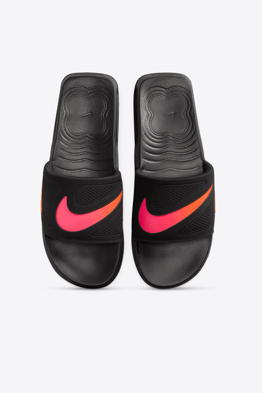 Nike slides black red online