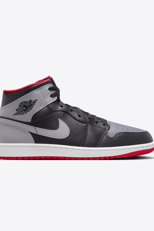 Air jordan 1 mid black cool grey gym outlet red