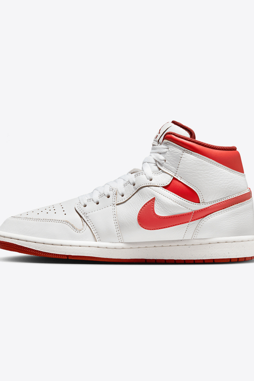 Jordan AIR JORDAN 1 MID SE WHITE LOBSTER DUNE RED SAIL VegNonVeg