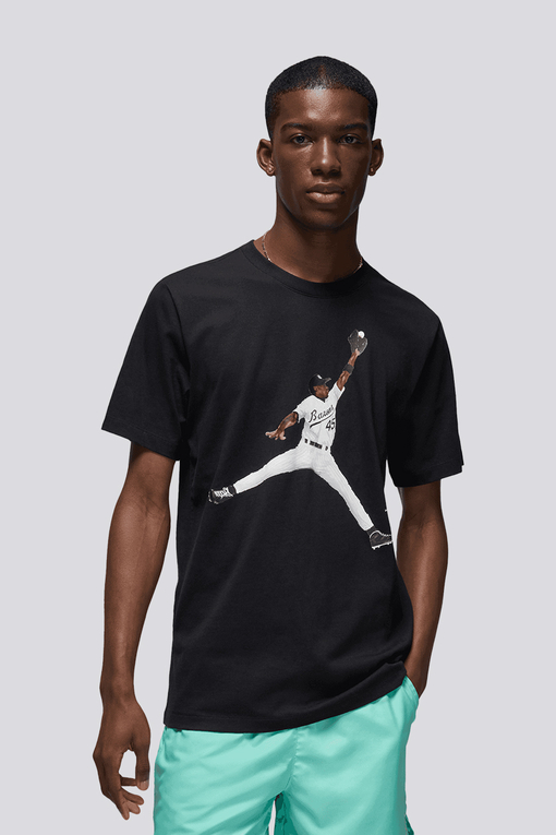 Jordan - JORDAN FLIGHT MVP SHORT SLEEVE CREW TEE 'BLACK/WHITE' - VegNonVeg