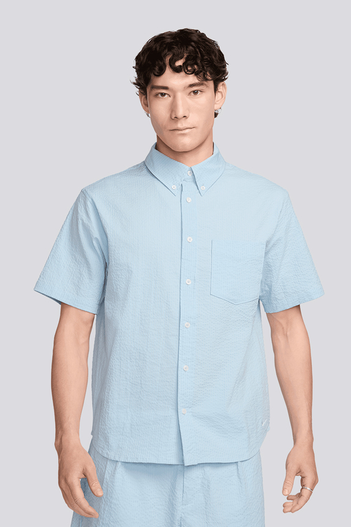 Nike - LIFE SEERSUCKER BUTTON DOWN SHIRT 'LIGHT ARMORY BLUE' - VegNonVeg