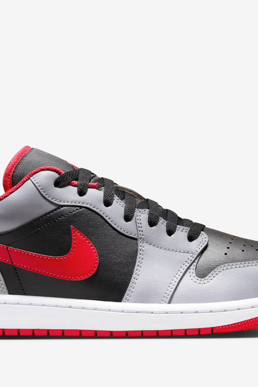 Jordan - AIR JORDAN 1 LOW 'BLACK/FIRE RED-CEMENT GREY-WHITE' - VegNonVeg