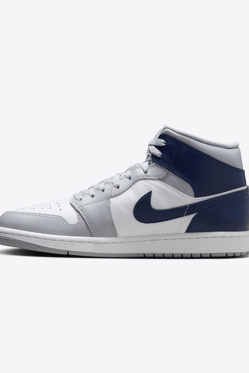 Jordan AIR JORDAN 1 MID WHITE MIDNIGHT NAVY WOLF GREY VegNonVeg