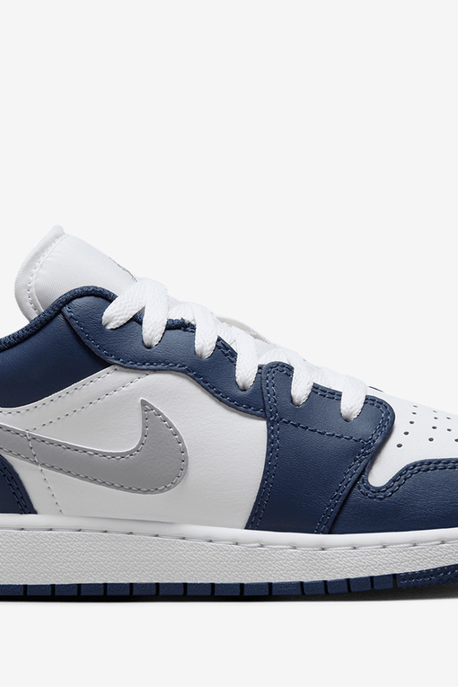 Jordan - AIR JORDAN 1 LOW 'WHITE/WOLF GREY-MIDNIGHT NAVY' - VegNonVeg