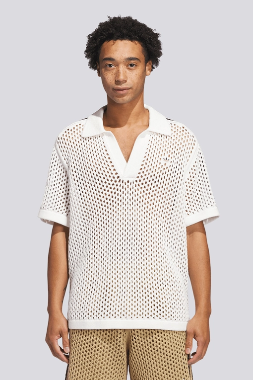 adidas CLOT CROCHET POLO CWHITE アディダス S