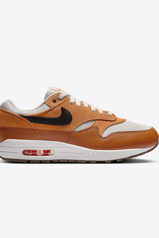 Nike AIR MAX 1 ESSENTIAL LIGHT BONE BLACK FLAX BRITISH TAN VegNonVeg