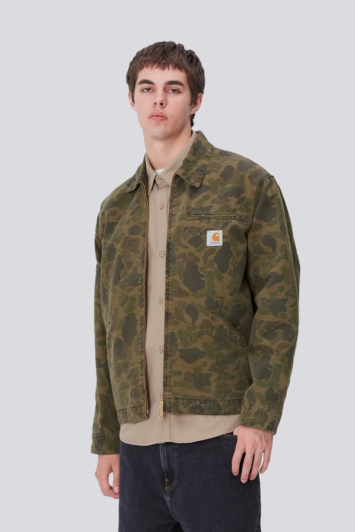 ジャケット・アウター Carhartt Detroit Jacket Duck Green Camo Carhartt WIP Duck Detroit Jacket, Camo Duck, Green