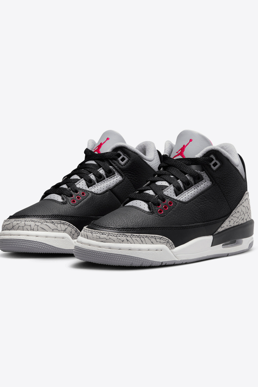 Jordan AIR JORDAN 3 RETRO BLACK FIRE RED CEMENT GREY SUMMIT WHITE GS VegNonVeg