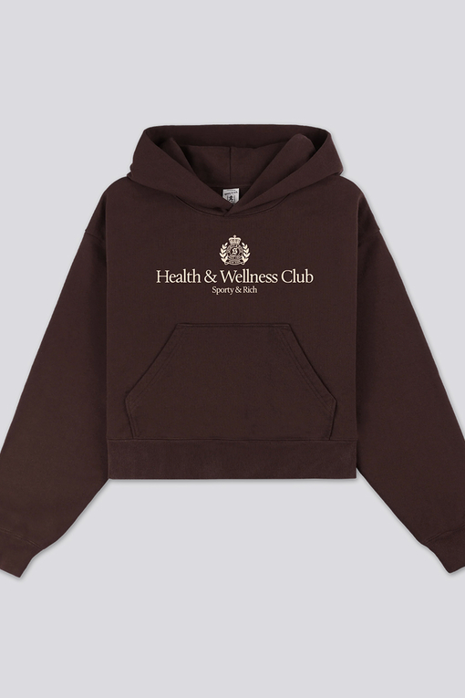 Health Wellness Crest Cropped Hoodie