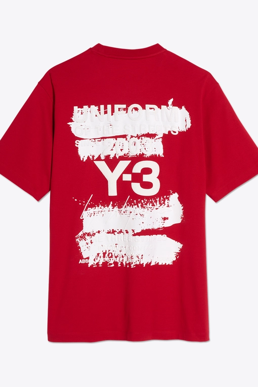 Y-3 - Y-3 SHORT SLEEVE GRAPHIC T-SHIRT POWER RED l Buy Men's T
