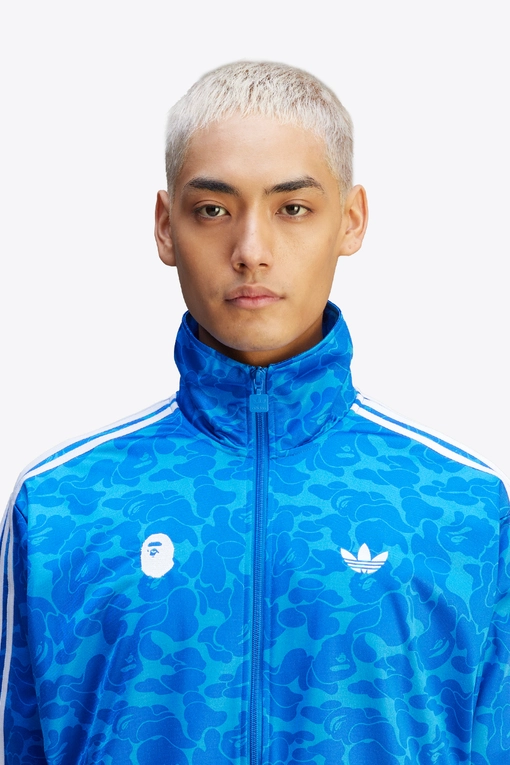 Adidas Originals - ADIDAS ORIGINALS X BAPE PRINTED TRACK TOP BLUE