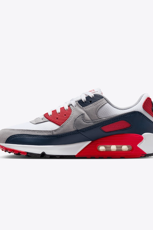 air max 90 wolf grey black university red