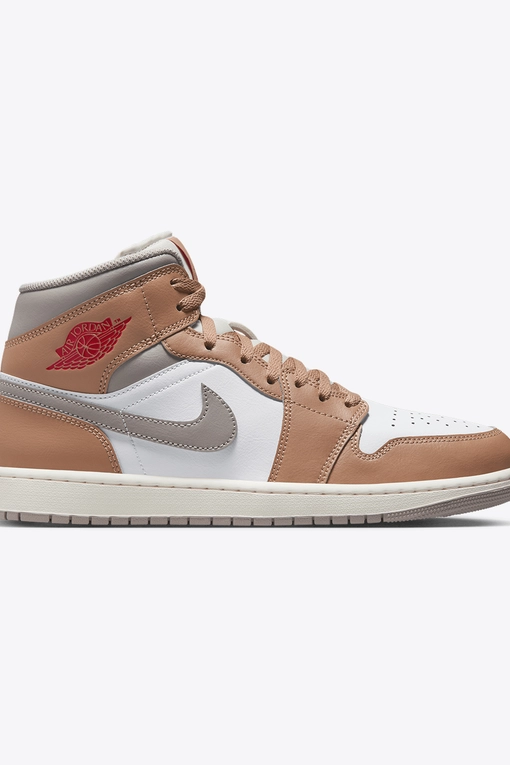 Jordan Jordan Air Jordan Mid Hemp/Fire Red-White-College