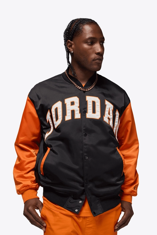 Jordan - Jordan Brooklyn Collegiate Varsity Jacket Black/Starfish