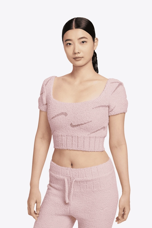 nike nude crop top
