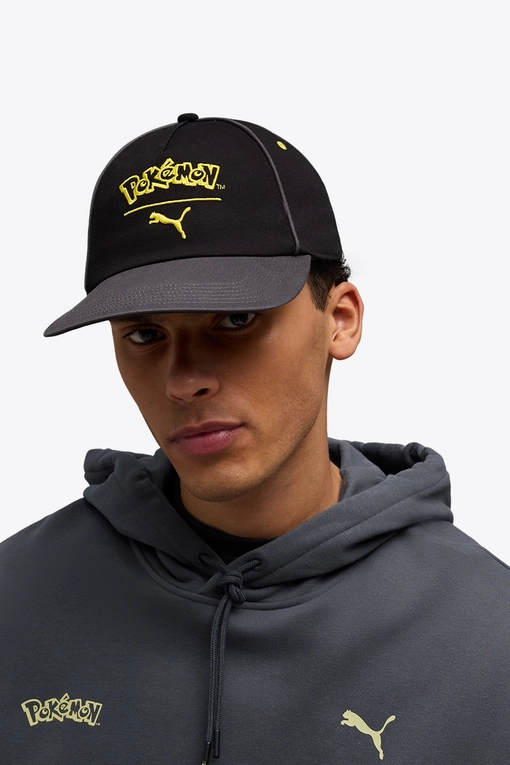 帽子 PUMA X POKEMON DAD CAP BLACK-STRONG GRAY Puma - X POKEMON DAD CAP - VegNonVeg