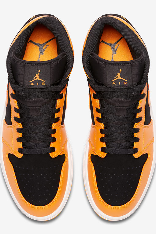 Nike air jordan 1 retro mid black orange peel online
