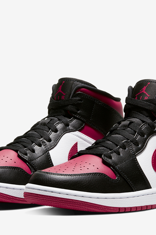 Air jordan 1 mid black noble red white hotsell