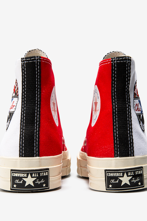 Converse Logo Play Chuck 70 'WHITE/UNIVERSITY RED/RUSH BLUE