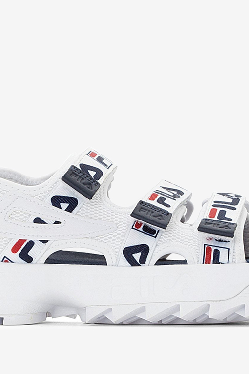 Fila disruptor shop sandals white