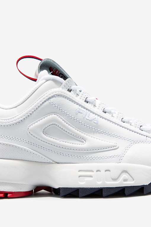 Fila disruptor white clearance red blue