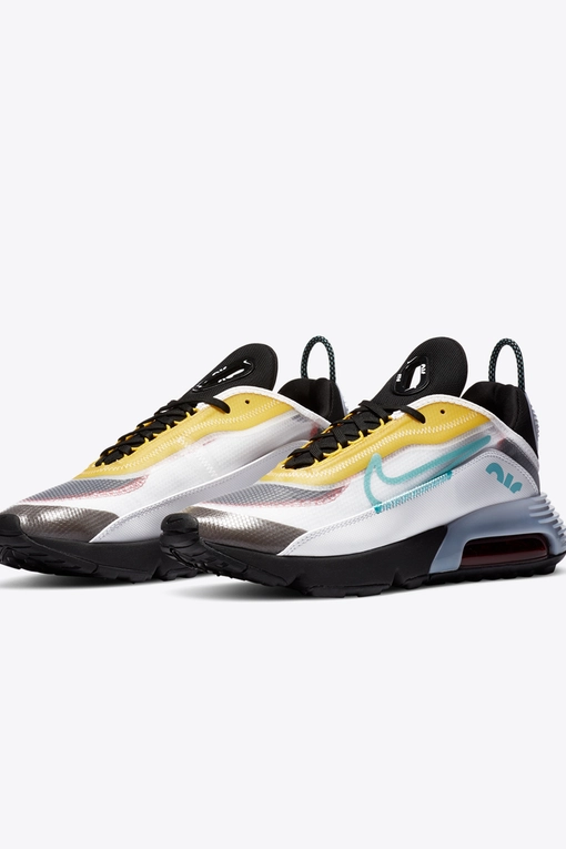 NIKE AIR MAX 2090 'WHITE/BLEACHED AQUA-BLACK-SPEED YELLOW'