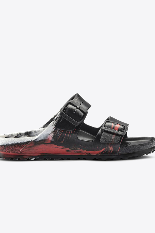 Black and red online birkenstocks