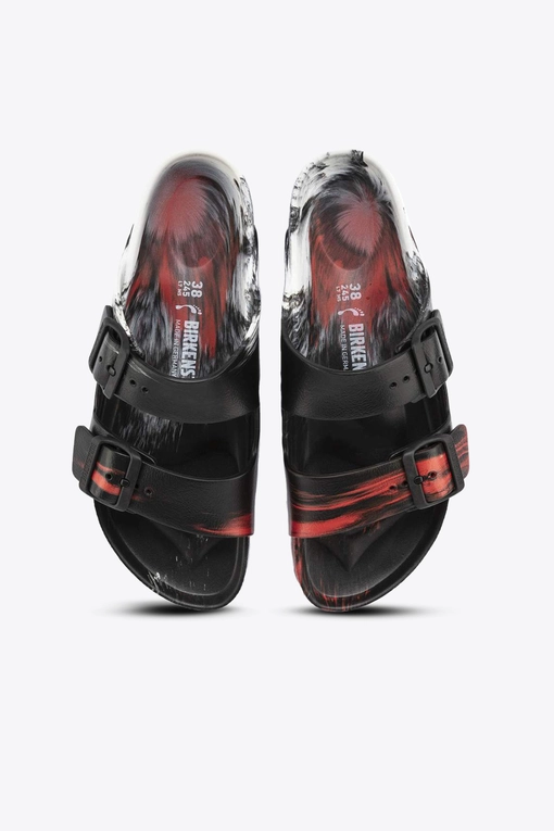Birkenstock Sandals Red Black And White Birkenstocks Birkenstock