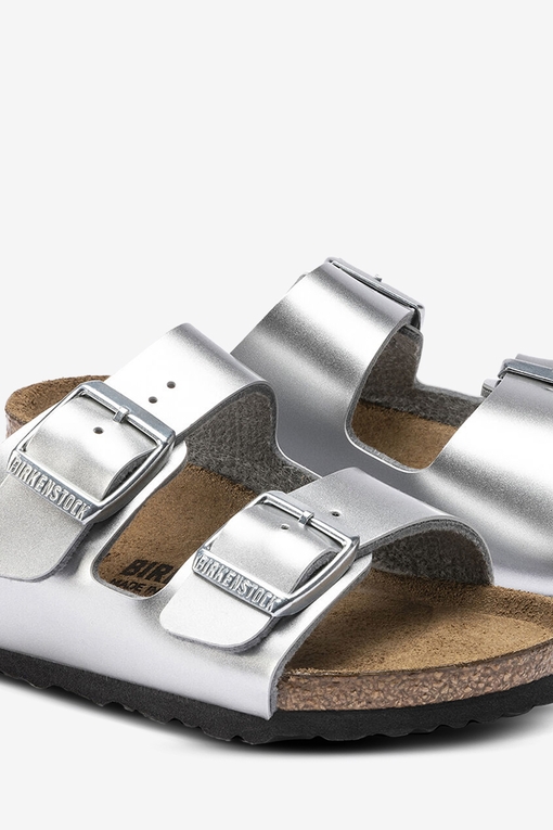 Birkenstock arizona metallic silver hot sale