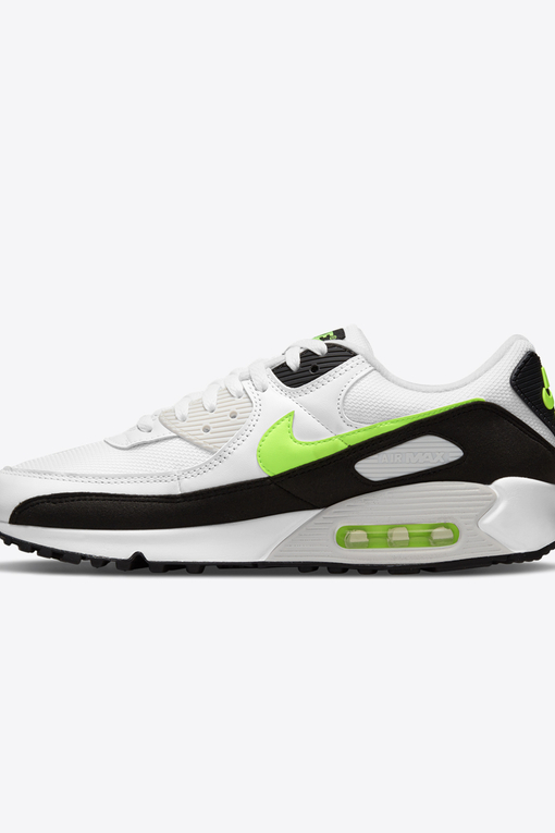 Black white and 2024 lime green air max