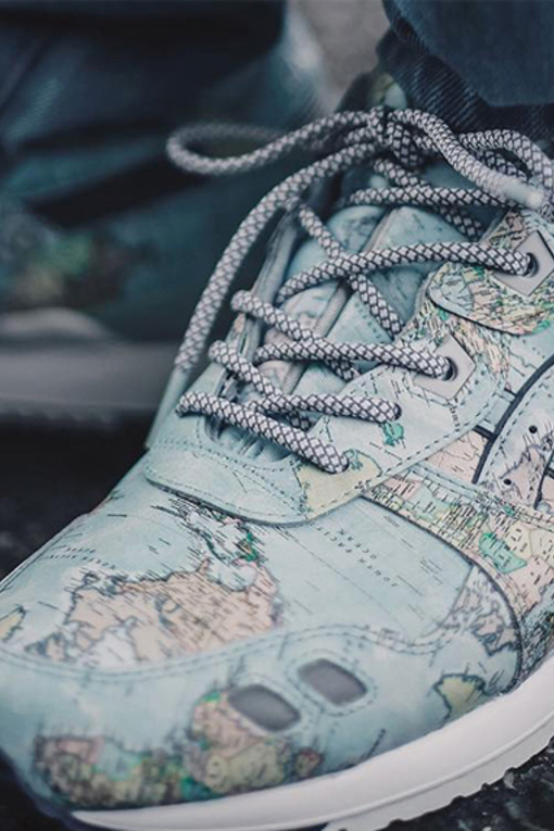 Atmos asics gel lyte iii store world map