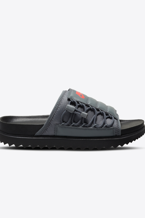 Nike NIKE ASUNA SLIDE BLACK UNIVERSITY RED SMOKE GREY VegNonVeg