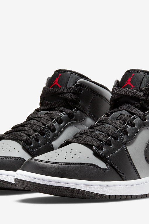 Jordan Niño 1 Mid Negro/Gym Red-Particle Grey (640735 096) - 4, Negro/Gym  Red-particle Grey