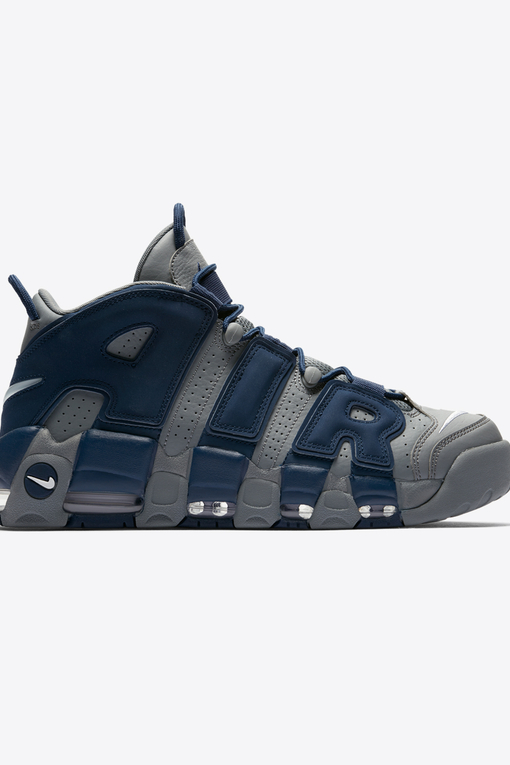 Nike AIR MORE UPTEMPO 96 COOL GREY WHITE MIDNIGHT NAVY VegNonVeg