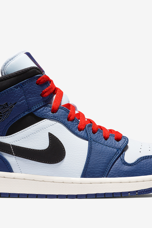 half blue half red jordan 1s