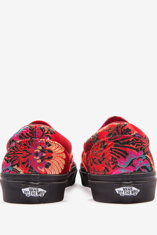 Vans CLASSIC SLIP-ON FESTIVAL SATIN 'RED/BLACK' VegNonVeg
