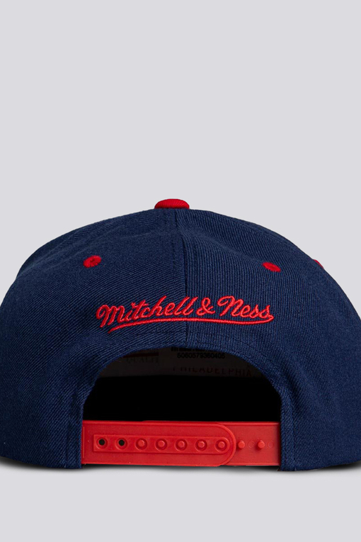 Mitchell & Ness Houston Rockets Pinwheel Snapback Hat Adjustable Cap -  Navy/Red/Light Blue/Throwback