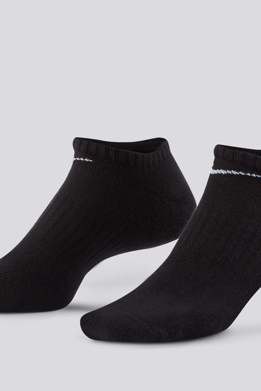 Nike - EVERYDAY CUSH NO-SHOW SOCKS - PACK OF 3 PAIRS 'BLACK/WHITE ...
