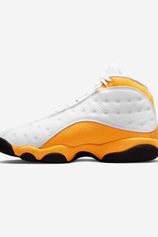 orange and white jordan 13