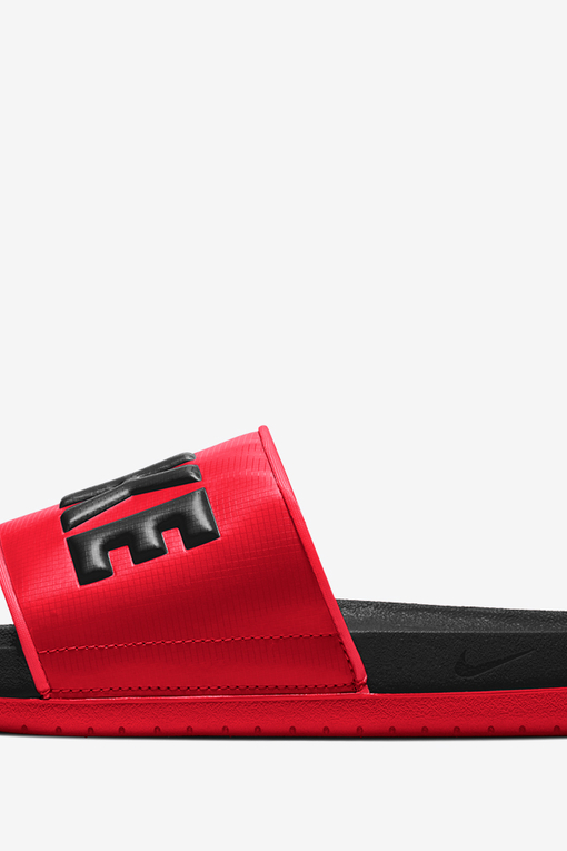 OFFCOURT SLIDE BLACK BLACK UNIVERSITY RED