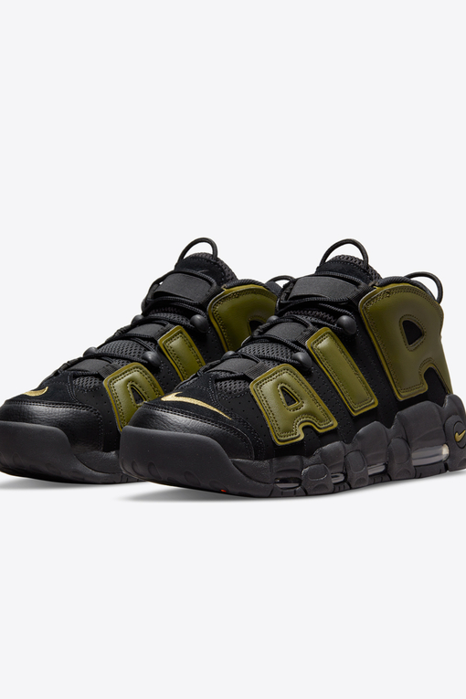 Black and green uptempos hotsell