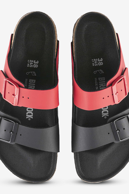 Black and red discount birkenstocks